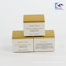 Caja de cartón rígida cosmética de alta calidad del diseño personalizado con 4 agujeros
